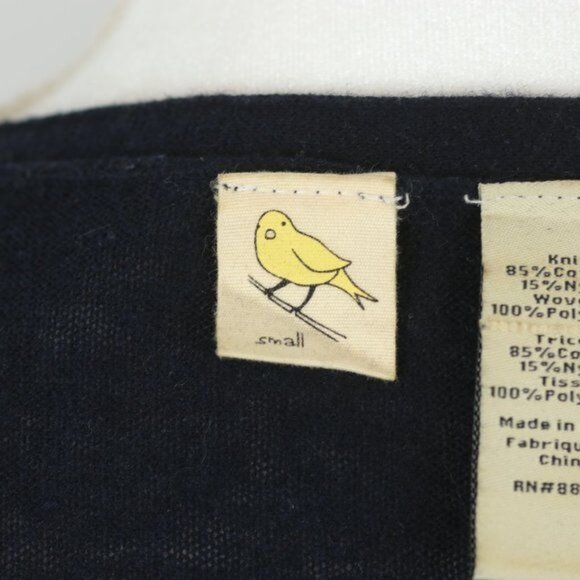 Anthropologie Yellow Bird Women's Small Black Button Up Sheer Back Cardigan - Picture 6 of 8